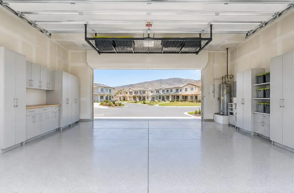 Illustration: a garage with storage in a typical Cimarron Ridge home